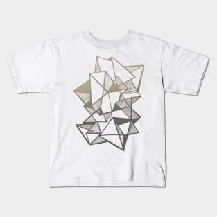 Geometric metallic triangles abstract Kids T-Shirt